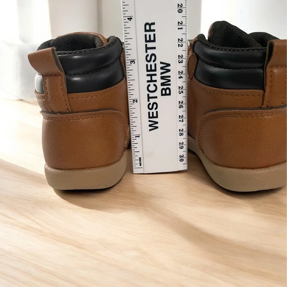 First Steps Kids Tan High-Top Boys Shoes